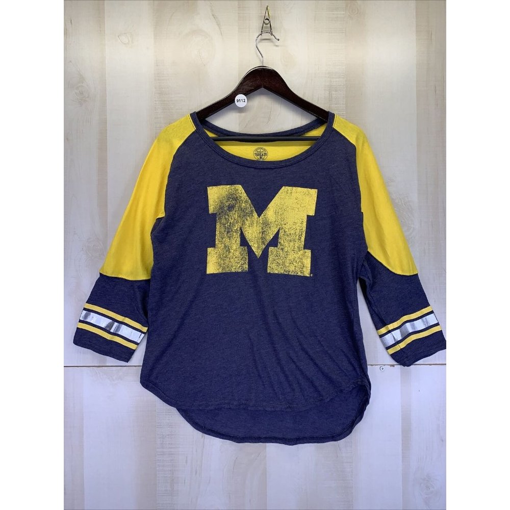 Rivalry Threads University of Michigan Distressed Graphic Girls XL T Shirt-9112